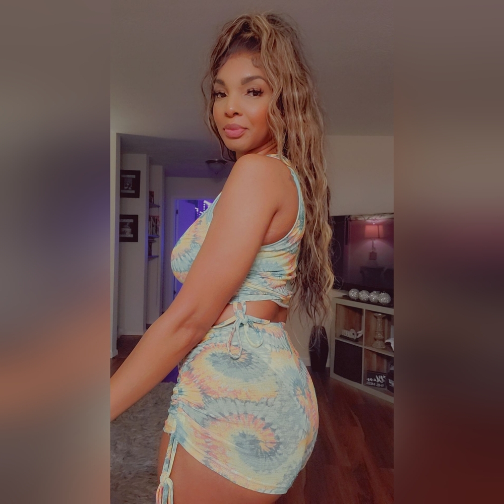 Colorful Tie-Dye Tank Top and Short Set